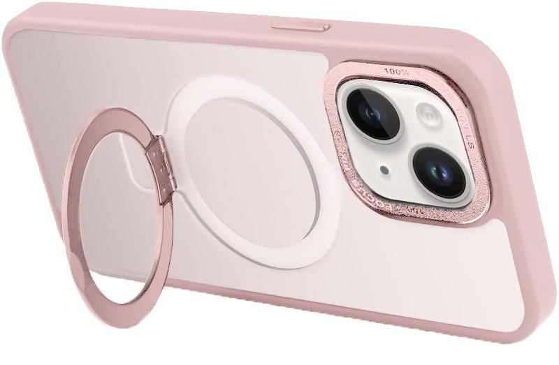 Artikl Lux Coque transparente compatible MagSafe pour iPhone 15/14/13 - Rose