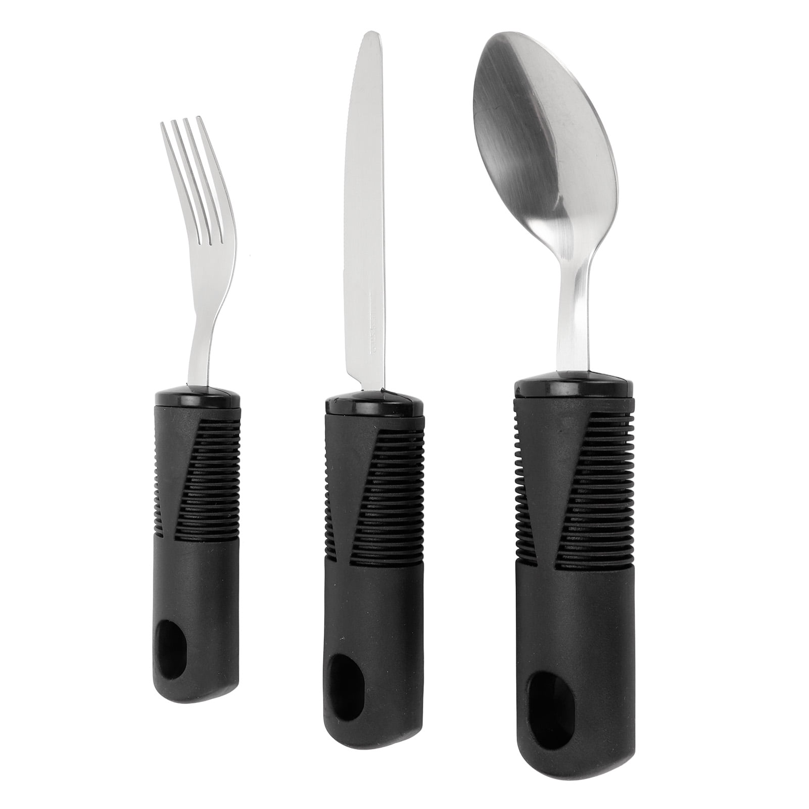 Weighted Utensils, Prevent Shaking Steak Knife Adaptive Utensil Set Rounded Edges Soup Spoon  For Parkinson