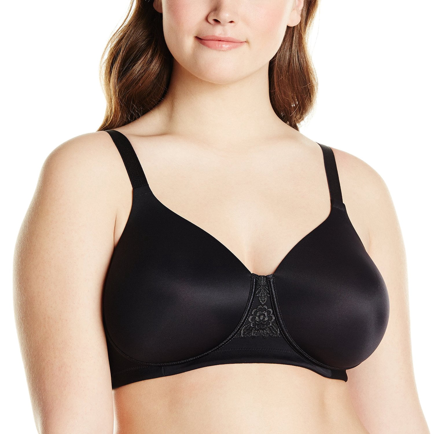Vanity Fair Womens Beauty Back Full Figure Wirefree Bra, 44DDD, Midnight Black