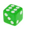 thumbnail image 4 of 100 x Translucent 16mm Six Sided Spot Dice Game Board Dice RPG Games Green, 4 of 9