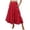 Red, variant on Cottage Bed Skirts Elastic Waist Floral Skirt Light Skirt Girls Woman Skirts Travel plus Size Satin Midi Women's Mid Length With Pockets High Elasticity Waist Flowing Ruffles Casual Summer Blue L