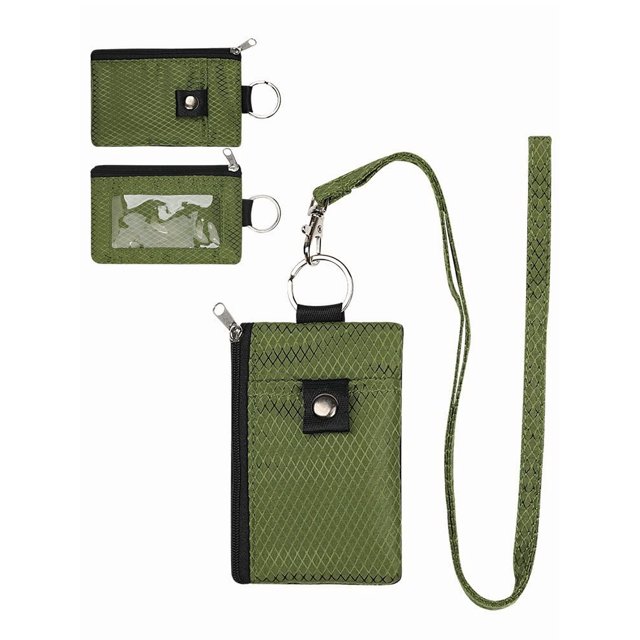 YSTIANN Thin Mini Wallet - Multi-Functional Card Holder with Keychain, Anti-Theft Slim Card Case, Neck-Hangable Design WJ94-4721