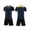 P, variante sur Wxirdiow Vêtements Athlétiques pour Enfants Garçons Ensemble Ample de T-Shirt Athlétique à Manches Courtes et Shorts en Maille Active Taille K, 7-8 Ans
