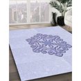 thumbnail image 3 of Ahgly Company Tapis d'Intérieur Lavable à la Machine, Carré, Transitionnel, Bleu Lavande, Tapis de Zone, 3 Pieds Carré, 3 of 7