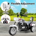 thumbnail image 2 of Gymax 6V Electric Kids Motorcycle 3-Wheel Ride On Toy w/ Adjustable Headlight White, 2 of 10