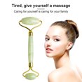 thumbnail image 4 of Ruiboury Rouleau Facial Double Tête Rouleau de Massage Facial Pierre Portable Rouleau Facial Masseur, Or, Tige Arquée, 4 of 9