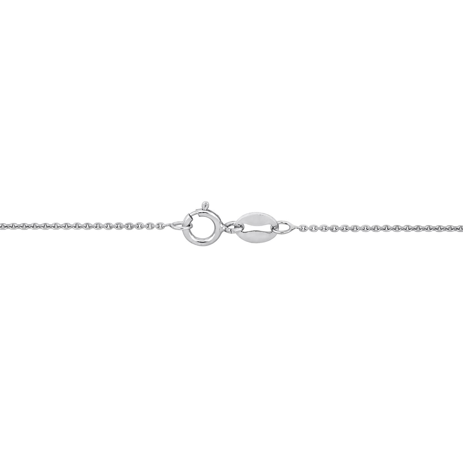 Miabella Platinum Cable Chain Necklace