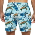 thumbnail image 4 of Kakii Men's Swim Trunks Hawaiian Bathing Mesh Lining Suit Swimsuits Beach Shorts with Pockets, 4 of 6