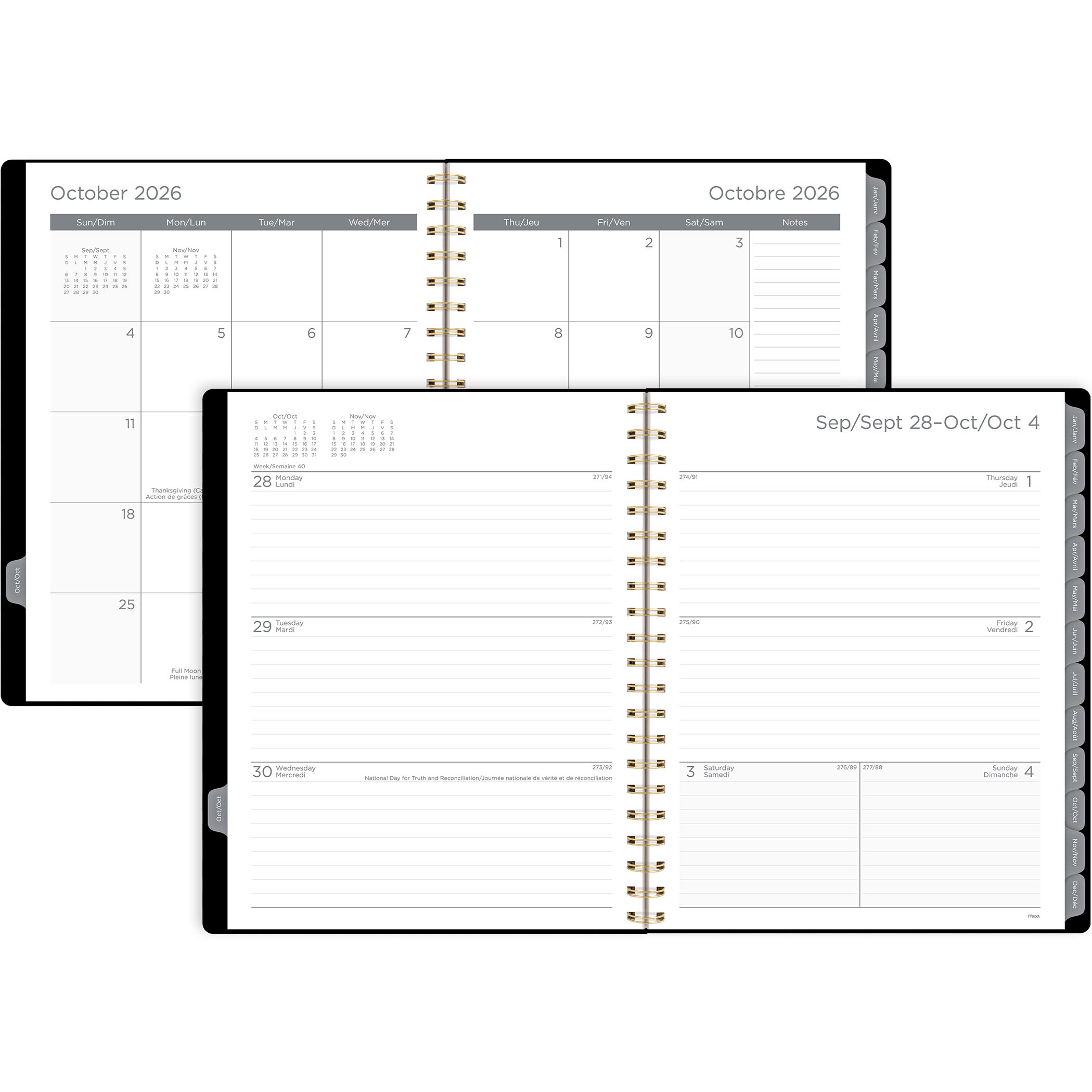 2027 Agenda hebdomadaire et mensuel Mead® Minimalist, grand format