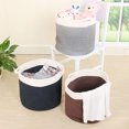 thumbnail image 5 of Unique Bargains Large Storage Baskets Cotton Rope Basket Woven Laundry Basket with Handle, 5 of 5