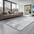 thumbnail image 1 of VEVOR Indoor Plush Area Rugs, 6 x 9 ft Soft Plush Carpet, Furry Shag Area Rugs for Living Room, Bedroom, Modern Home Decor Aesthetic Long-Pile Rug, Non-Shedding, Slip-Resistant, Tie-Dye Light Gray, 1 of 9