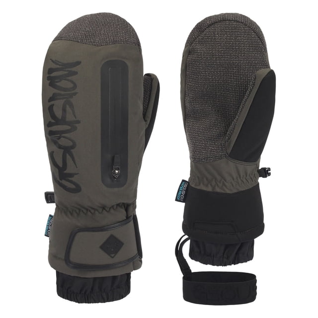Fgnfyis Gants de Ski avec Protection Intégrée du Poignet pour Planche à Neige et Sports de Ski Gris