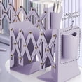 thumbnail image 4 of Qocolhg Deals of The Day! Retractable Book Stand With Brush Pot Bookshelf Integrated Desktop Storage Rack Student Baffle Book Clip Folding Fixed, Christmas Birthday Gifts, Home Essentials!, 4 of 6