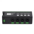 thumbnail image 1 of 4CH 3 Pin Audio/ over Network Cable Extender DMX512 Network Signal Extender XLR to RJ45 Ethernet Adapter XLR-Male,1 x 4CH Audio/DMX over Network cable Extender,Black, 1 of 7