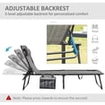 thumbnail image 4 of Outsunny Chaise Longue Pliante, Chaise de Bronzage Inclinable avec Dossier Réglable, 4 of 10