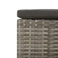thumbnail image 5 of vidaXL Garden Footrest with Cushion Grey Poly Rattan, 5 of 5