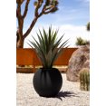 thumbnail image 2 of Veradek Strata Series Sphere Plastic-Stone Round Planter - Black, 2 of 9
