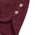 thumbnail image 4 of IROINID Manteau à Capuche Décontracté Mi-Long à Imprimés Graphiques pour Femmes, Manches Longues, Bordeaux, 4 of 4