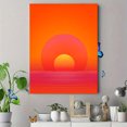 thumbnail image 4 of Qisvanset Abstract Sunset Stripe Canvas Print 12x16 Inch Hallway Wall Decor, 4 of 8