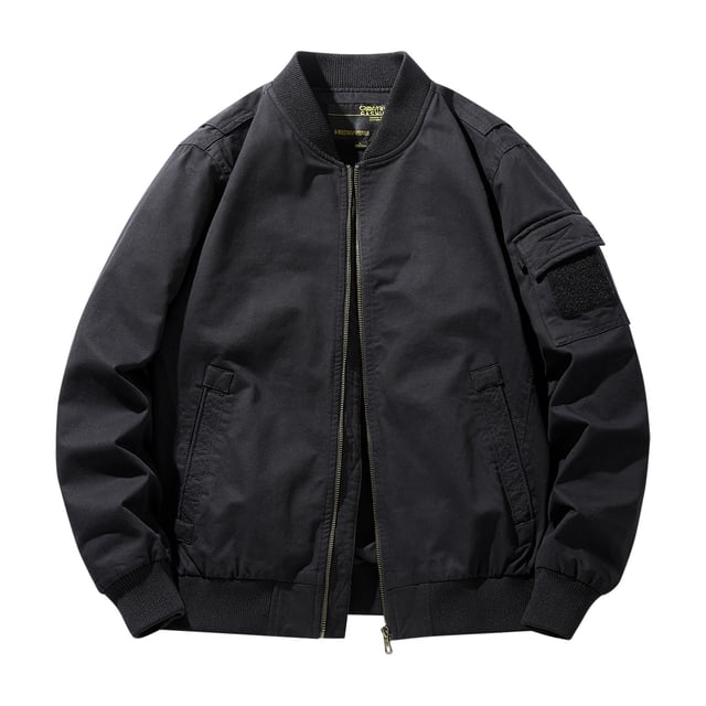 WRKEKC Veste de Complet de Travail pour Homme à Multiples Poches à Manches Longues avec Compartiments Zippés, Haut à Recharge Utilitaire pour Tenue Décontractée Extérieure Noir G