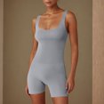 thumbnail image 2 of Yuyuzo Women Workout Jumpsuits Ribbed Square Neck 1 Piece Seamless Tank Top Sleeveless Rompers, 2 of 5