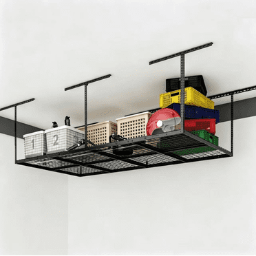 Étagère de Rangement de Garage en Métal Robuste 3 X 8 Pi, Supports de Rangement de Plafond de Garage Réglables en Hauteur de 22 Pieds' à 40 Pouces, Capacité de Charge de 600 Lb
