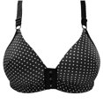 thumbnail image 2 of Sentmoon Womens Sports Bras Oversize No Underwire Nursing Bras Comfort Front Closure with Button Print Lift Seamless Maternity Bra Mom Lightweight for Daily Commute Black 42, 2 of 3