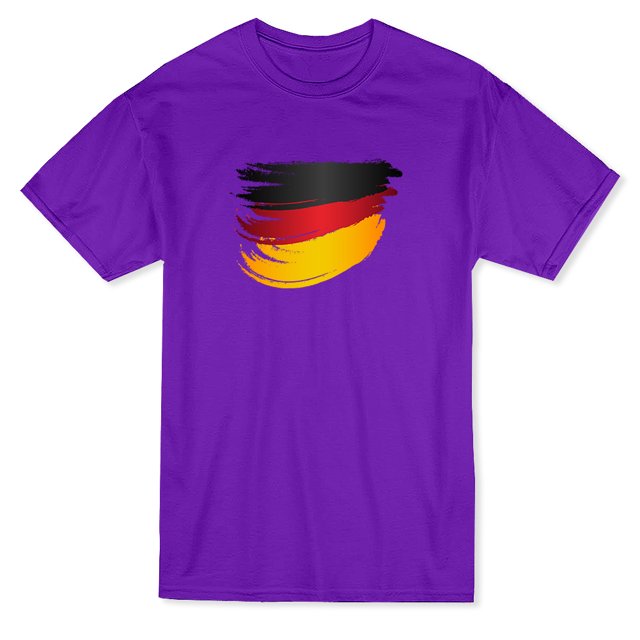 T-shirt pour Homme à Coups de Drapeau de l'Allemagne