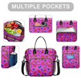 thumbnail image 4 of Sac à Lunch Isolé à Motif de Bonbons et Desserts – Fourre-Tout Réfrigérant Étanche avec Sangle Ajustable et Doubles Compartiments, Excellent Cadeau pour les Amateurs de Sucreries, 4 of 6