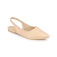 thumbnail image 1 of BLISSFUL STEP Chaussures pour Femmes de la Saint-Valentin à Bride Arrière à Bout Pointu Chaussures Plates Beige 8,5, 1 of 7