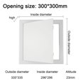 thumbnail image 4 of White ABS Inspection Port White Access Panel Door Plastic Removable Opening Flap Cover Plate Hatch Cover Doors Wall Ceiling, 4 of 8