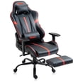thumbnail image 3 of Hdcanada Orbit Series Racing Style Gaming Chair, Reclining Ergonomic Leather Chair with Footrest & Massage Lumbar Support - Red, 3 of 8