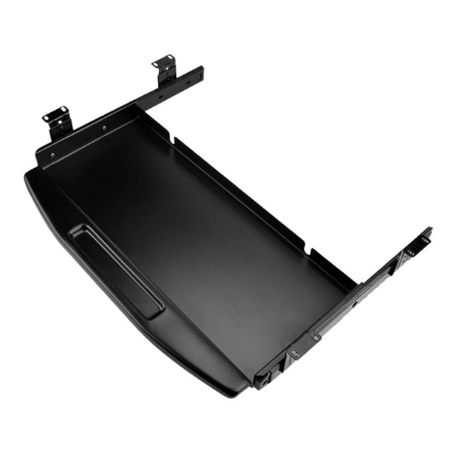 BELOVING under Desk Keyboard Tray Pull Out Metal Easy to Install, Ergonomic, Keyboard Holder Slide Out Computer Drawer for Home Typing Black