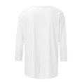 thumbnail image 5 of HKEJIAOI Blouse Femme Manches 3/4 Imprimé Floral Col Rond 4TG Haut Trois-Quarts Femme, 5 of 5
