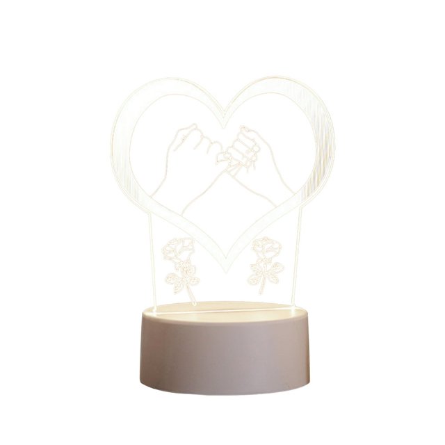 MesaSe Valenties Day Veilleuse 3D Créative Nouveauté LED Décorative Cadeau Lampe de Table
