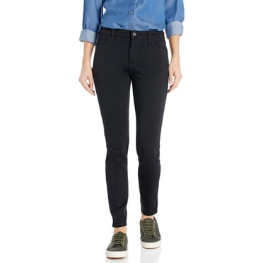 Dickies Womens Perfect Shape Skinny Twill 4-Pocket Pants, 12 x RG, Rinsed Black