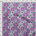 thumbnail image 4 of oneOone Velvet Dusty Gray Fabric Florals Fabric For Sewing Printed Craft Fabric By The Yard 58 Inch Wide, 4 of 4