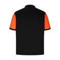 thumbnail image 3 of Chemises pour Hommes Décontractées Couleur Unie Rayure Bouton Manches Courtes Col Rabattu Blouse Chemise, 3 of 8
