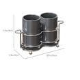 thumbnail image 3 of Fridja Clearance Kitchen Countertop Tool Stand Knife and Spoon Drying Rack Hygienic Kitchen Tool Caddy Stainless Steel Cutlery organizer, 3 of 6