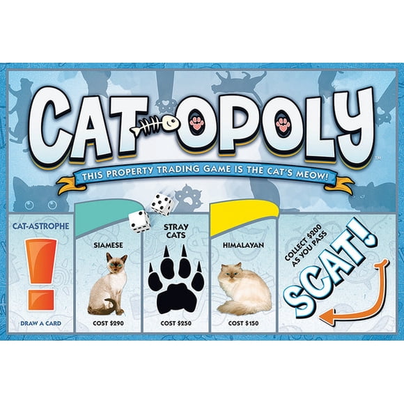 Cat-Opoly Board Game by Late for the Sky, 2-6 Player, Ages 8 & up