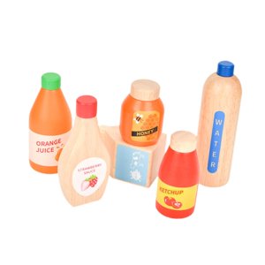 Ruiboury Playhouse Kitchen Toys Role Playing Fun With Small Food Wooden Toys Drinks Fresh Play Set For Kids Holiday. Milk Water