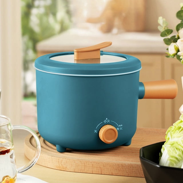 RKSTN Electric Cooker Hot Pot Mini Ramen Cooker Noodles Cooker Multifunctional Pot for Cooking Pasta Soup Portable Pot with Over Heating