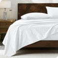thumbnail image 2 of Bare Home Organic Percale Sheet Set - 300 Thread Count - 100% Organic Cotton - Twin XL, White, 2 of 7