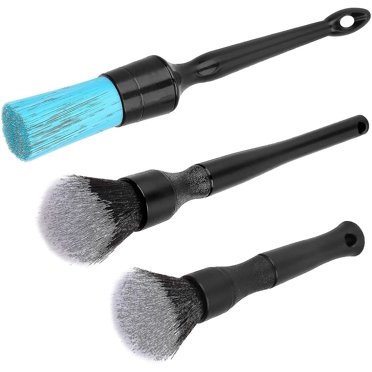 Ensemble de Brosses de Détaillage Auto Ultra Douces, Trousse de Brosses de Détail Auto pour Surfaces Élégantes 1 Ensemble, Bleu et Noir