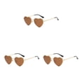 thumbnail image 2 of maskred PVC Heart-Shaped Glasses Non-Slide Silicone Nose Pads And Mulitple Colours For Chic Look Gold Metal tea color 3Set, 2 of 6