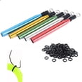 thumbnail image 2 of Lure Bait Neko Rig Wacky Rig Tool Worm O Ring Wacky Ring Kit Bass Senko Soft Bait Fishing Tackle Set Red, 2 of 6