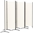 thumbnail image 1 of CoSoTower Paravent Pliant à 6 Panneaux, Écran d'Intimité UV30+, Panneau d'Intimité Intérieur Extérieur avec Base Stable, Beige, 1 of 7