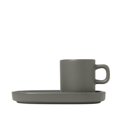 thumbnail image 1 of Blomus Pilar Tasses à Espresso avec Plateaux, Étain, Ensemble de 2, 1 of 1