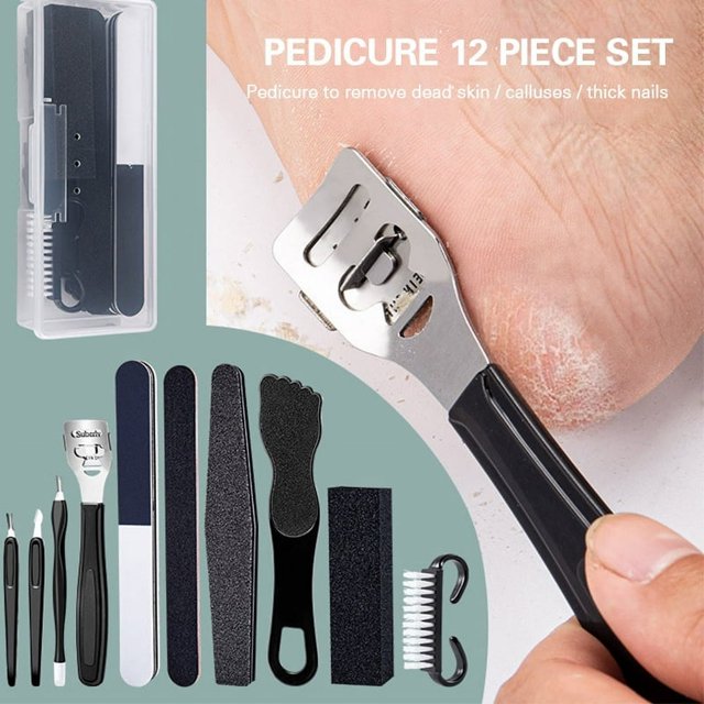 Portable Pedicure Tools Set Foot Rasp Foot Dead Skin Remover Professional Toenail Care Kit for Women Men New