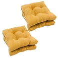 thumbnail image 1 of 16-inch Solid Micro Suede Square Tufted Chair Cushions (Set of 4), 1 of 2